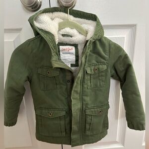 Cat and Jack Girls Green Utility Jacket